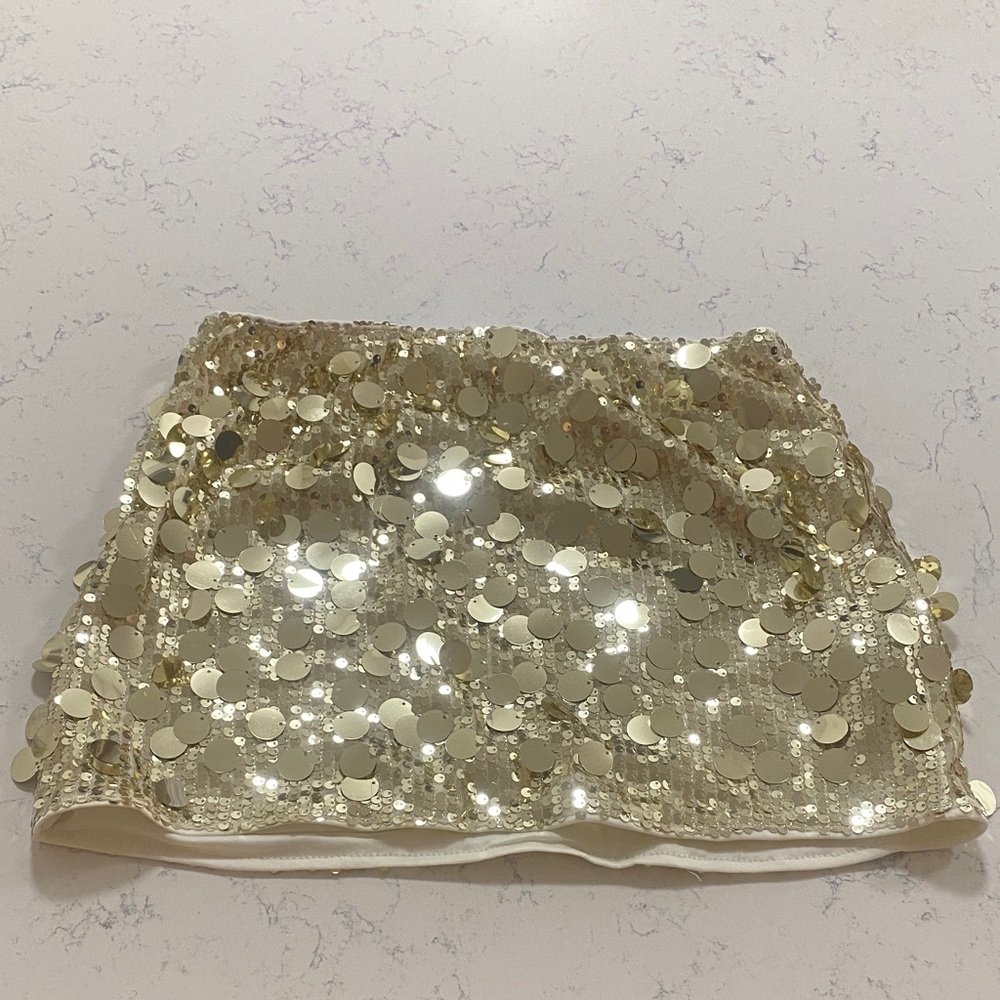 Gold Sequin Women's Skirt